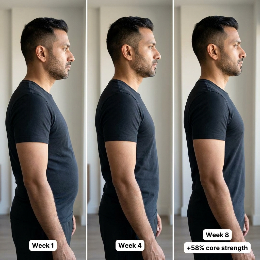 Week 4 and week 8 core strength