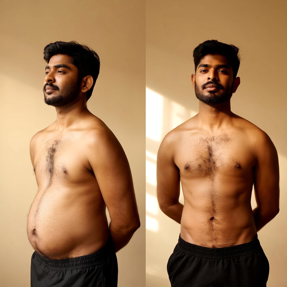 Rohit before and after